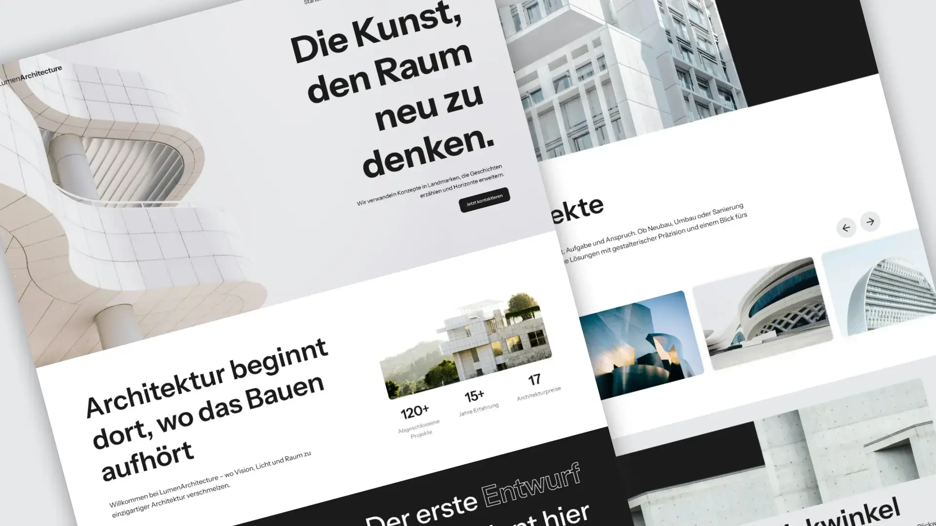 Bild der Webseite von Lumen Architecture