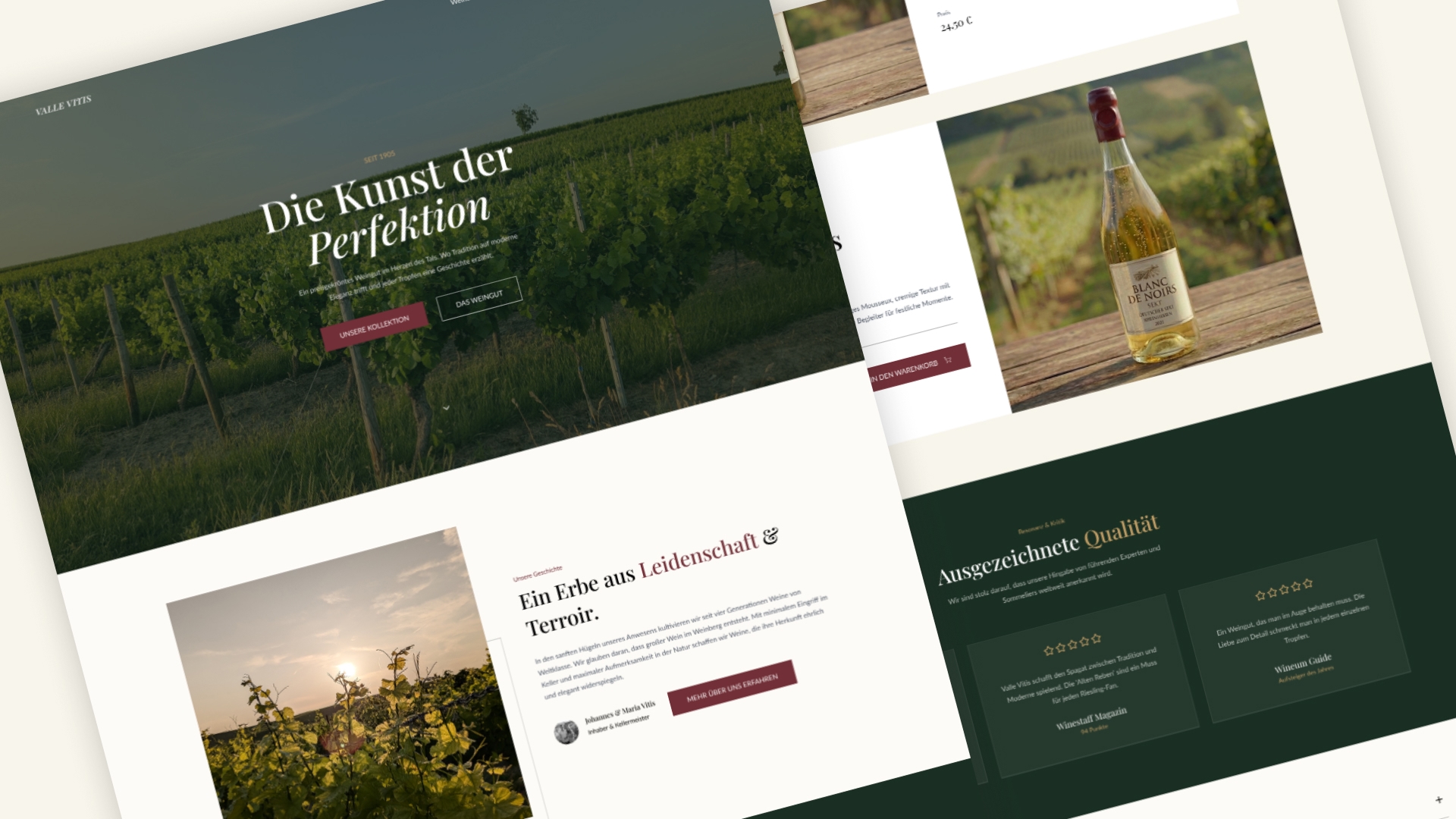 Bild der Webseite von Valle Vitis